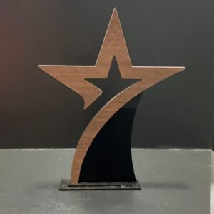 Reconocimiento tipo estrella en MDF y Acrílico